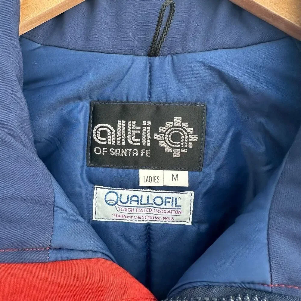 Alti of Santa Fe Women’s 80s Gore-Tex National Ski Patrol Rust Navy Zip Bomber J
